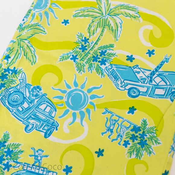 Lilly Pulitzer Cruisin Cargo Pants 6 Vintage Y2K Capri Tropical Beach Rare Print - Picture 4 of 13